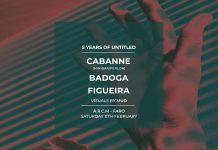 Untitled Musica event flyer, showing lineup Cabanne, Badoga and Figuiera