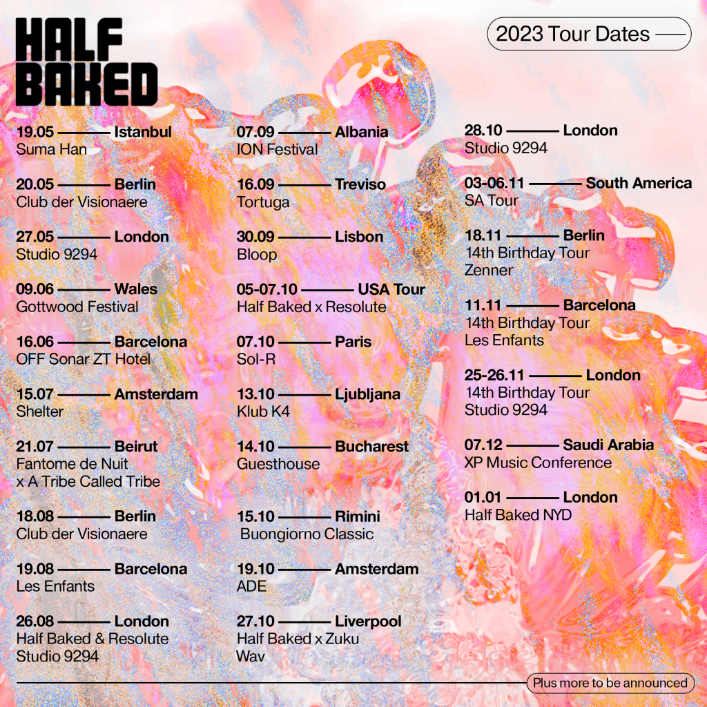 Half Baked tour listings