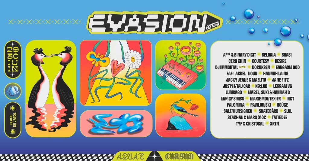 Evasion Festival flyer with lineup