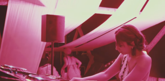 Malika DJing at Woodstock