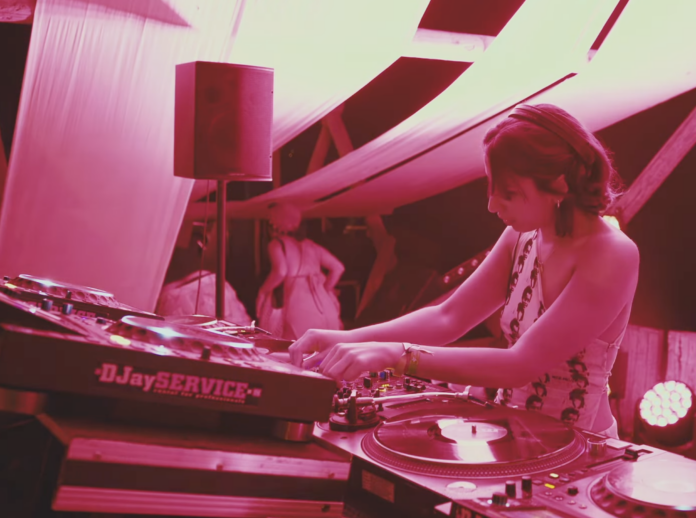 Malika DJing at Woodstock