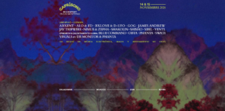 CAPRÍSONO 2026 lineup poster with forest artwork